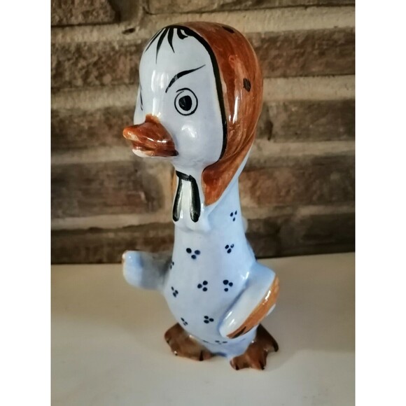 Vintage Tonala pottery Duck; Artist signed, Mexico Hand Painted 8" - Picture 2 of 7